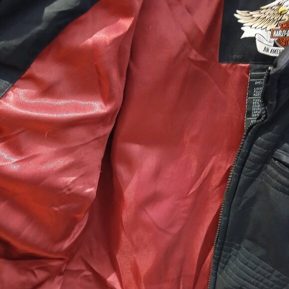 Harley-Davidson Women's Embroidered Black Moto Jacket - Picture 5 of 6